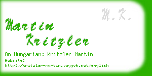 martin kritzler business card